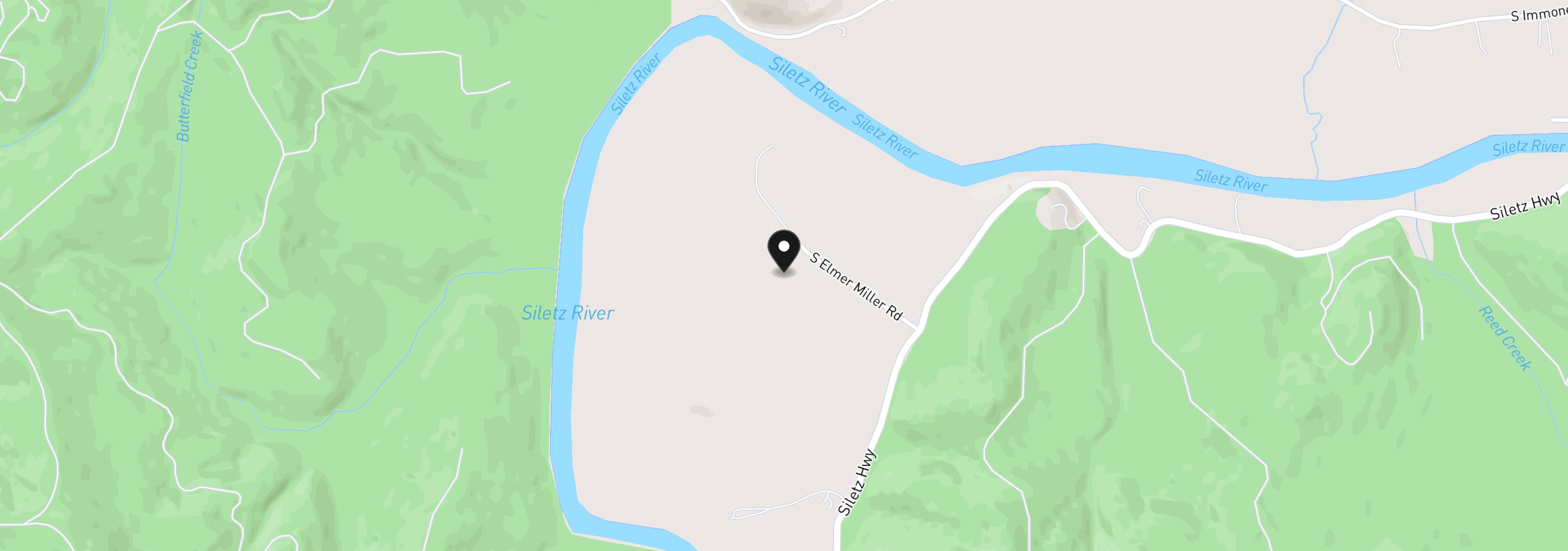 Map showing the location of 0 Elmer Miller Rd, Siletz, OR 97380