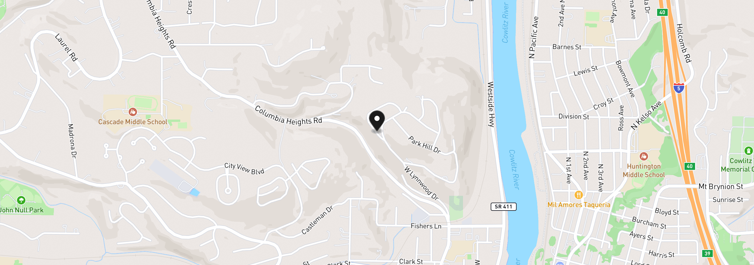 Map showing the location of 2427 Archwood Dr, Longview, Wa 98632