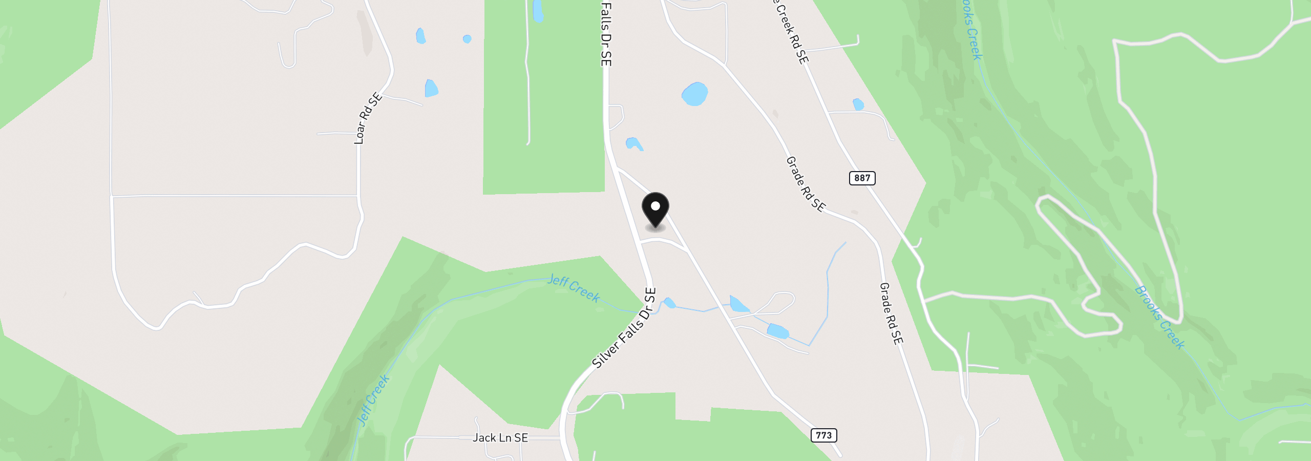 Map showing the location of 19850 Winters Hill Rd, Silverton, OR 97381
