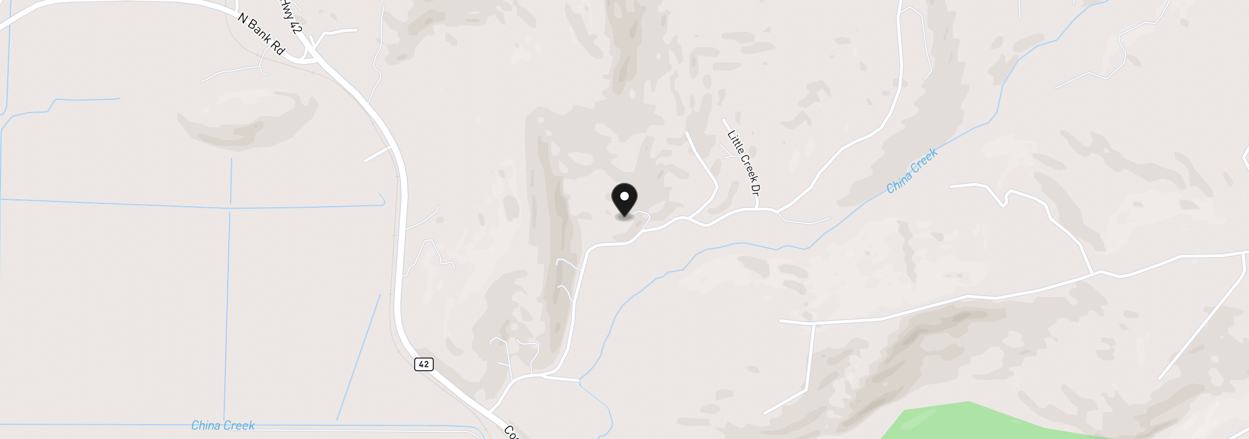 Map showing the location of 58492 Garden Valley Rd, Coquille, OR 97423