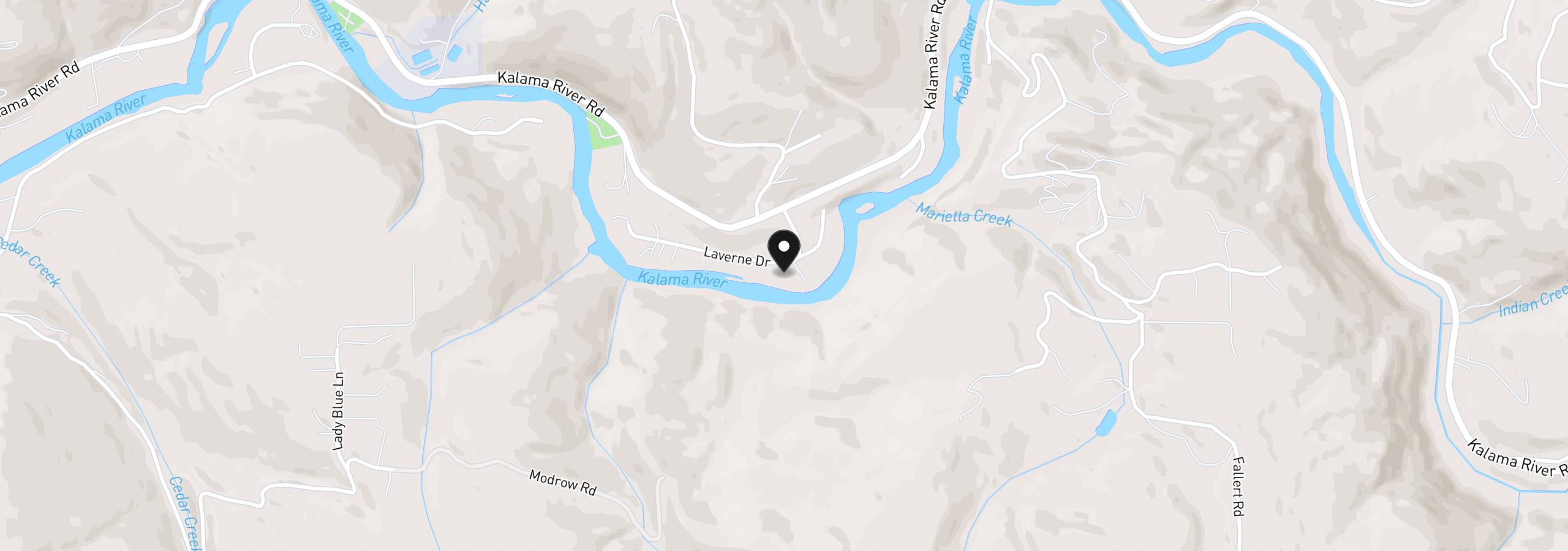 Map showing the location of 211 Laverne Dr, Kalama, Wa 98625