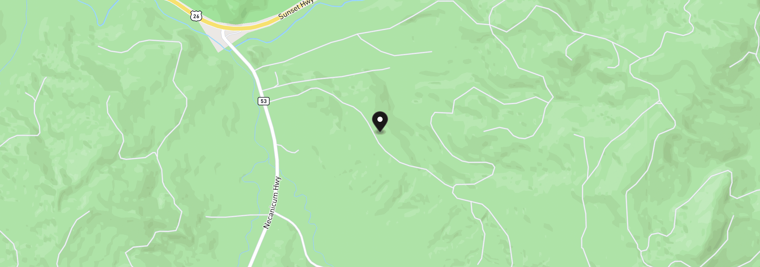 Map showing the location of 37555 Hauger Mountain Ln, Seaside, OR 97138