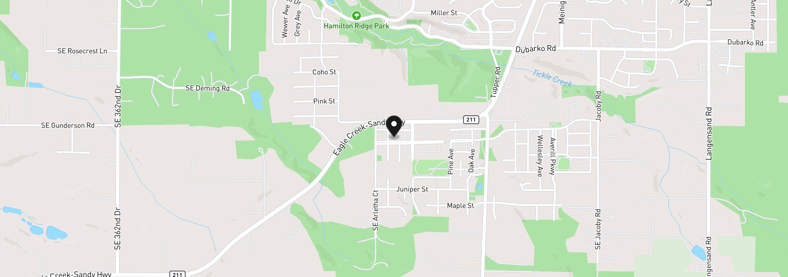 Map showing the location of 37927 Cascadia Village Dr, Sandy, OR 97055