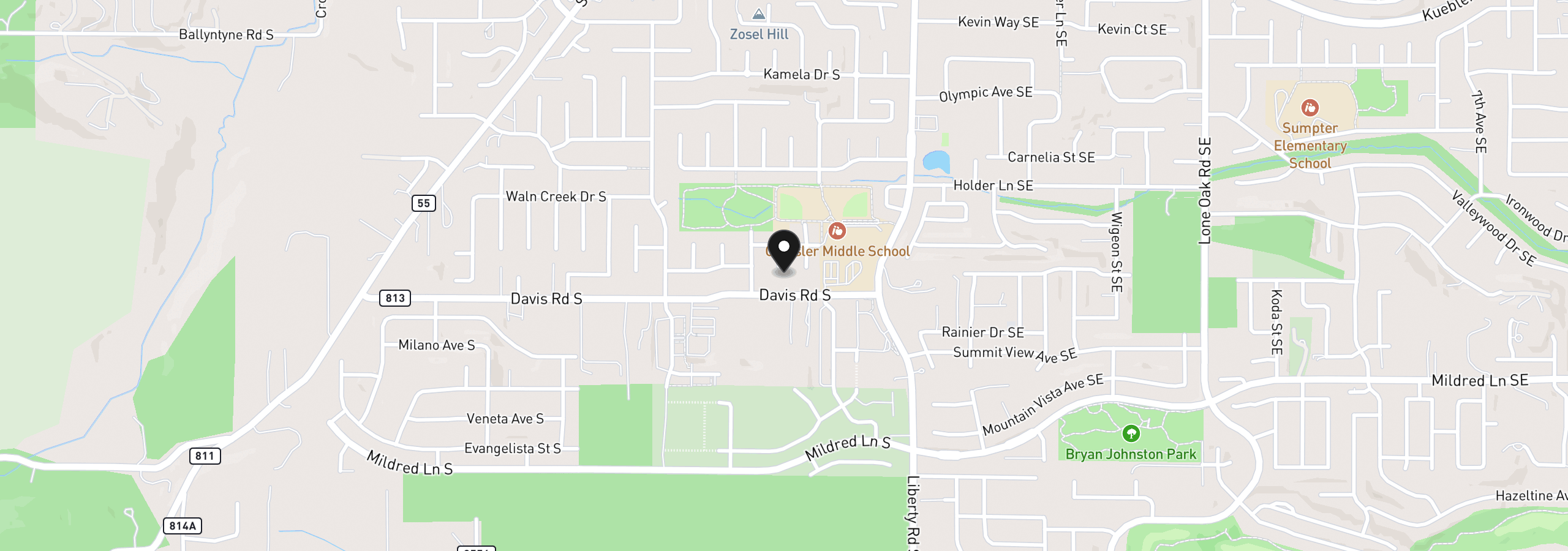 Map showing the location of 5654 Lompoc Ct S, Salem, OR 97306