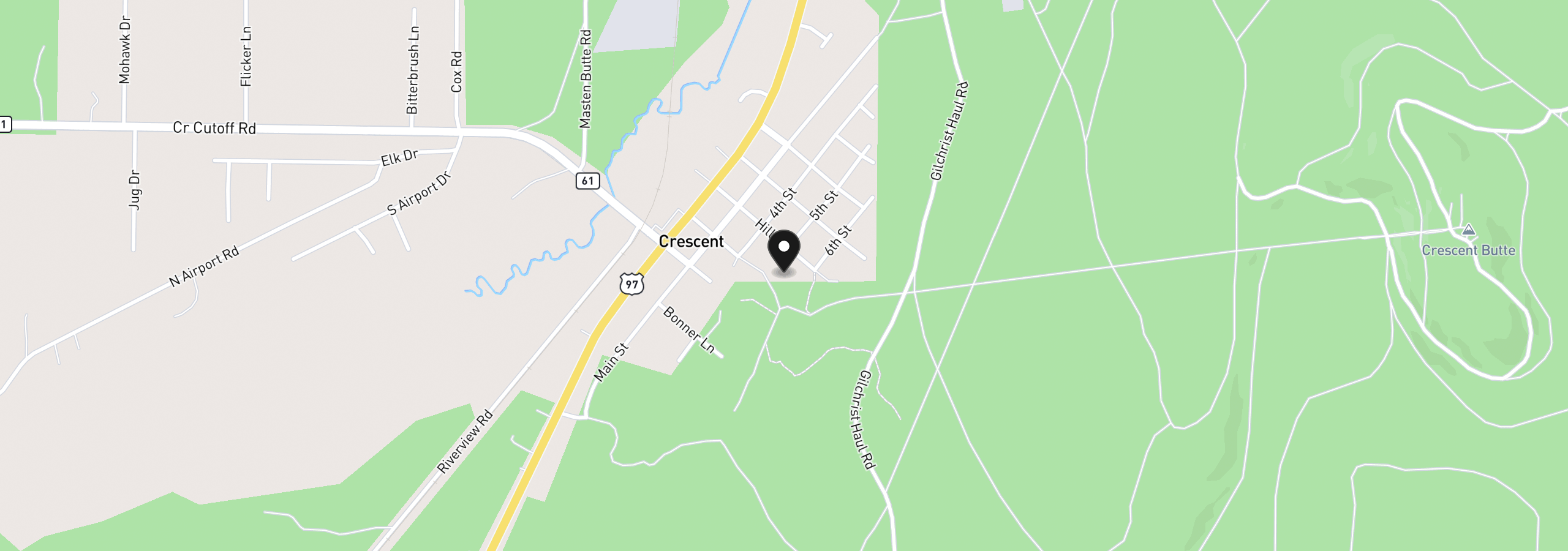Map showing the location of 136735 5th St, Crescent, OR 97733