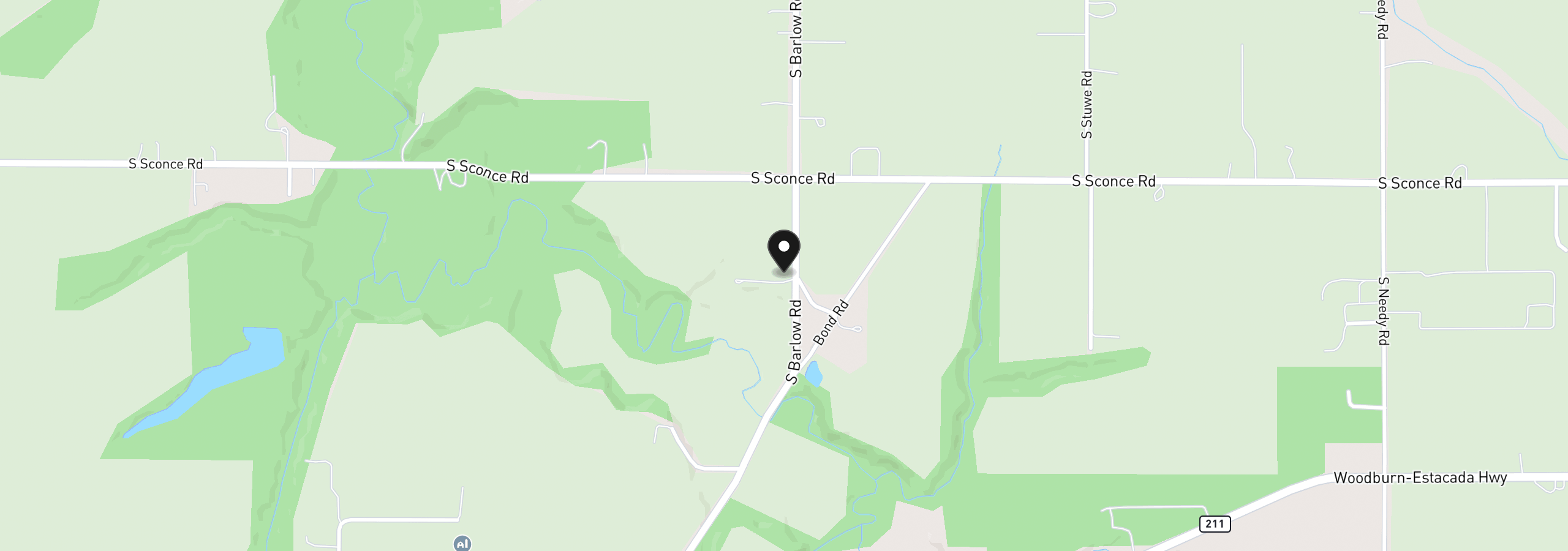 Map showing the location of 31183 S Barlow Rd, Hubbard, OR 97032