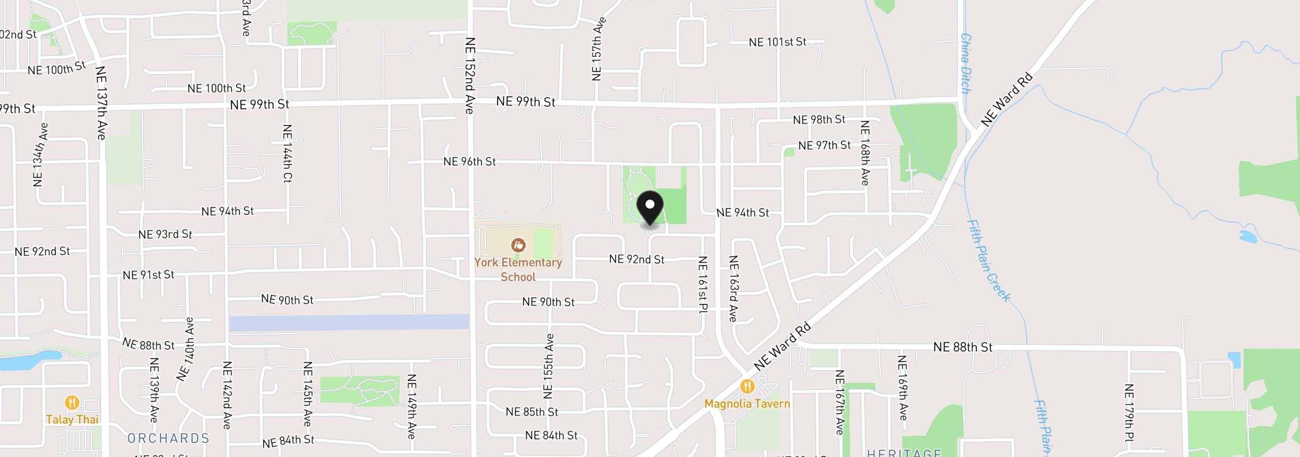 Map showing the location of 15902 NE 93rd St, Vancouver, Wa 98682