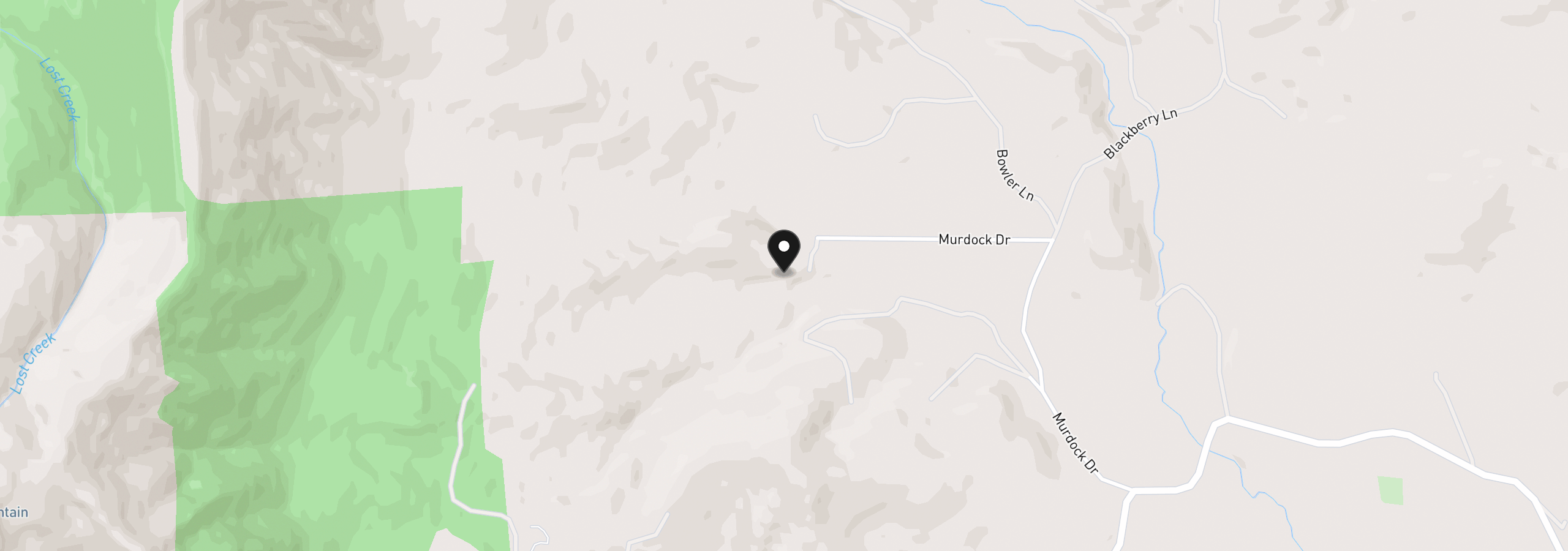 Map showing the location of 1060 Murdock Dr, Oakland, OR 97462