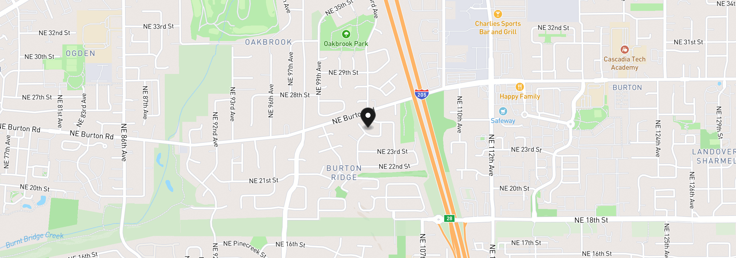 Map showing the location of 10202 NE 24th Cir, Vancouver, Wa 98664