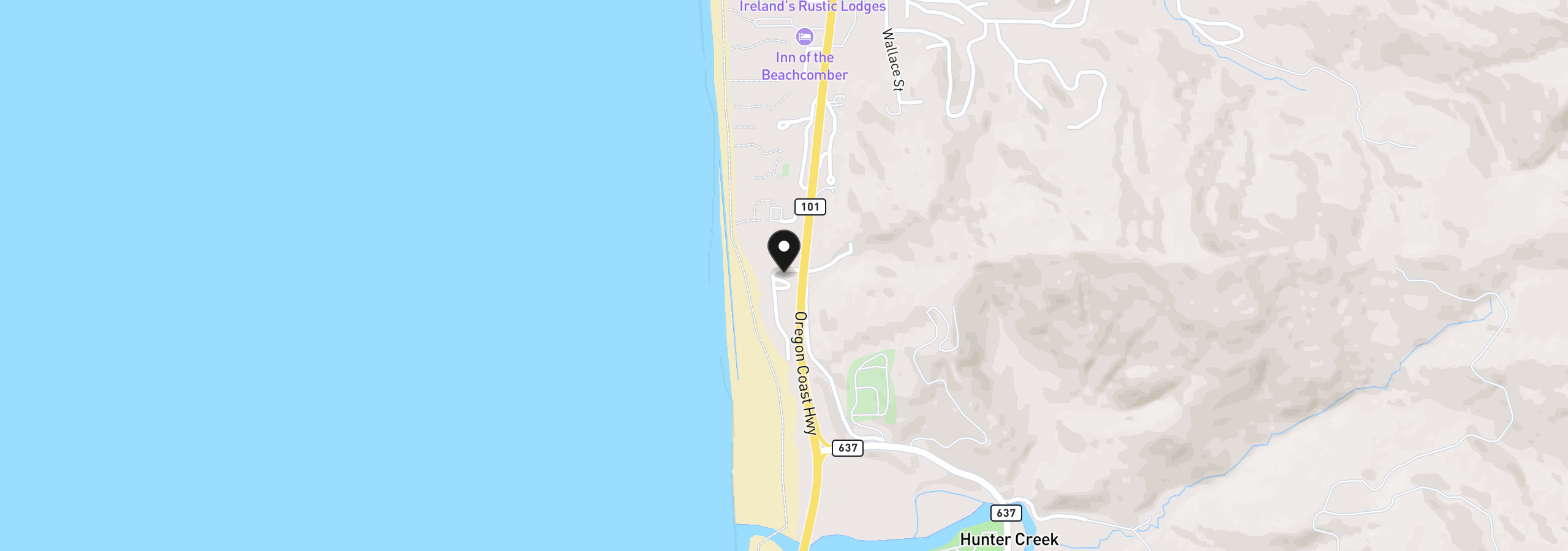 Map showing the location of 29045 Vizcaino Ct, Gold Beach, OR 97444