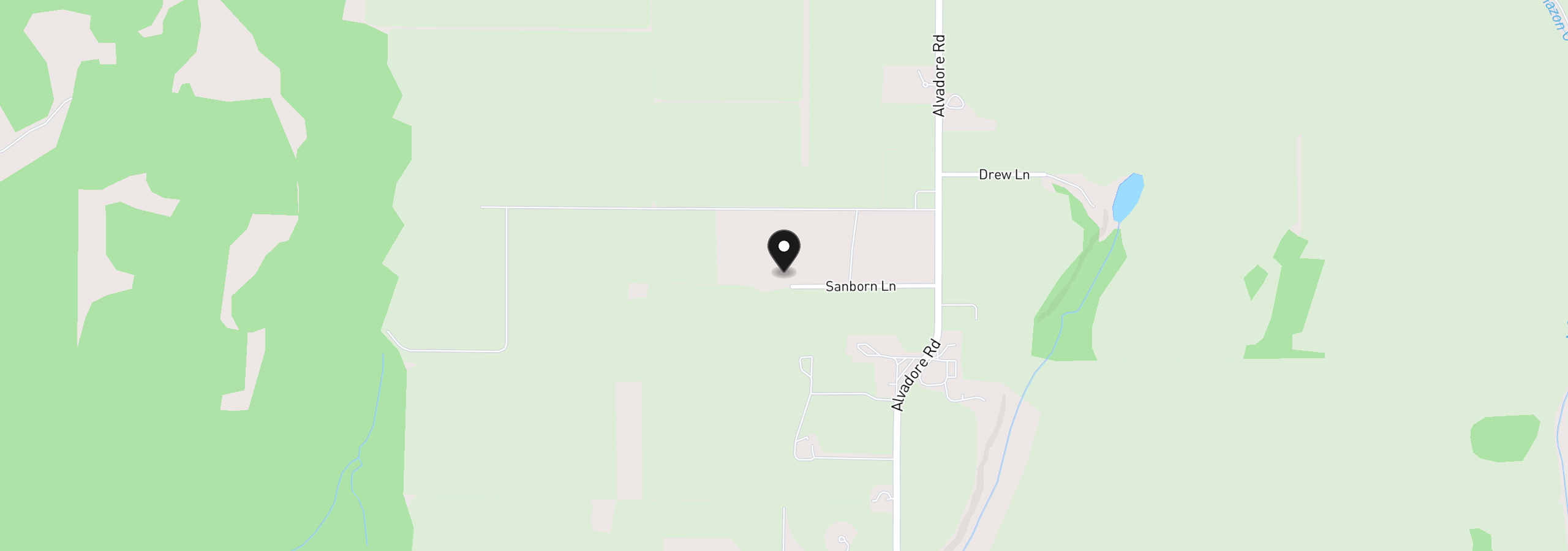 Map showing the location of 27434 Sanborn Ln, Junction City, OR 97448