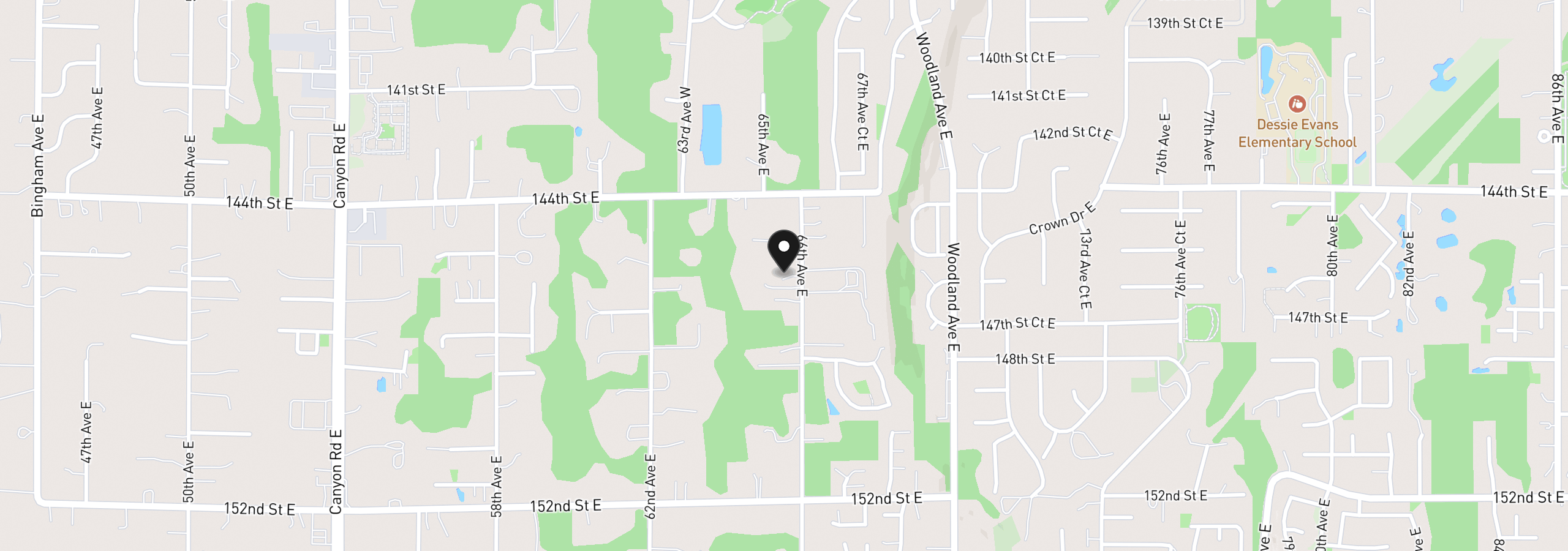Map showing the location of 14616 66th Ave E, Puyallup, Wa 98375