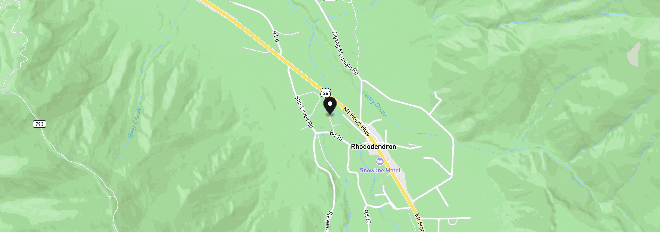 Map showing the location of 26811 E Road 15 Lot 5, Rhododendron, OR 97049