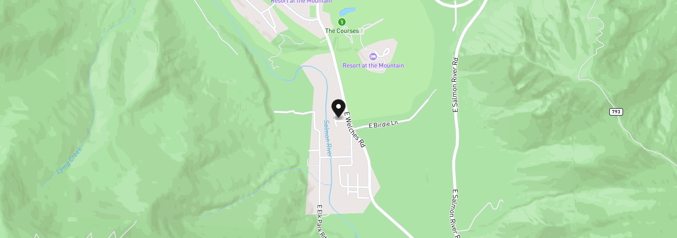 Map showing the location of 26630 E Roberts Rd, Welches, OR 97067