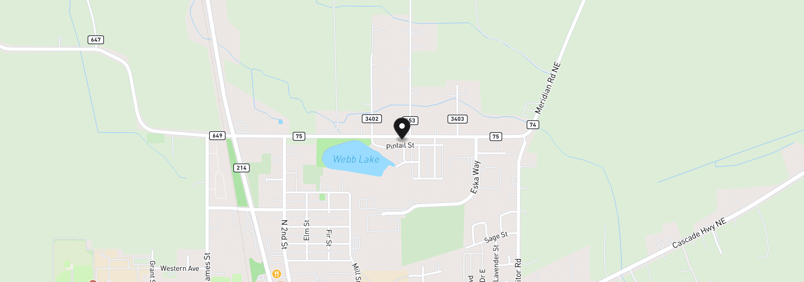 Map showing the location of 807 NE Pintail St, Silverton, OR 97381