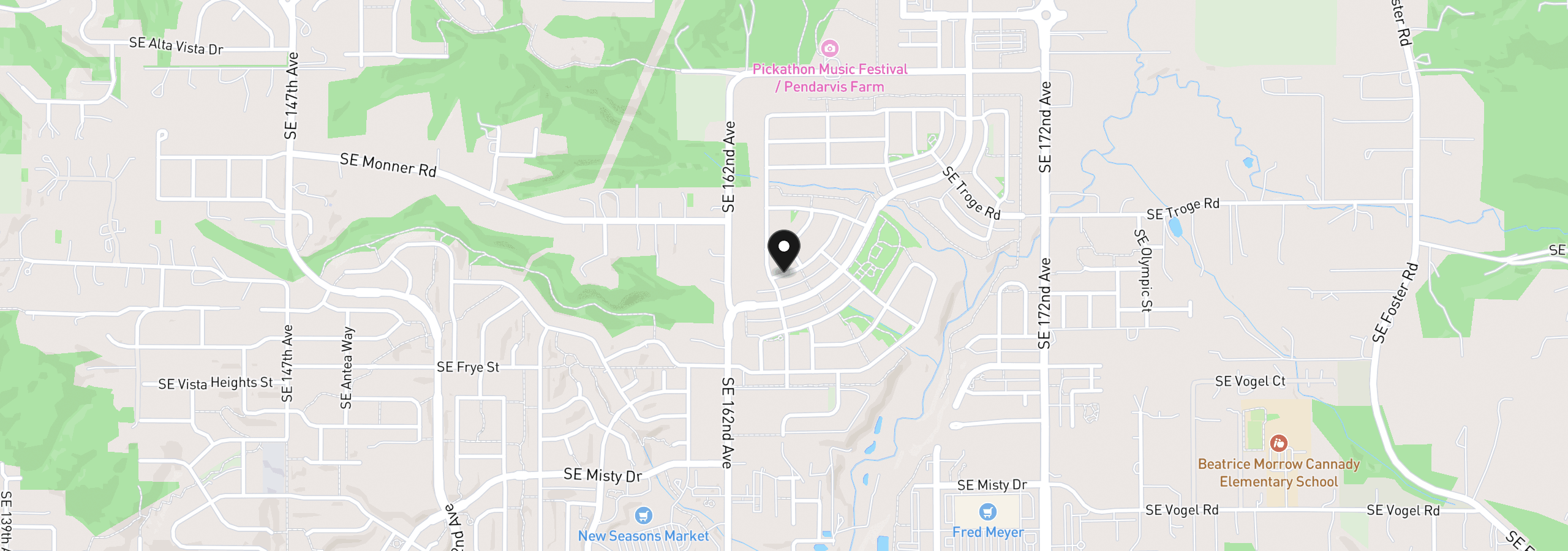 Map showing the location of 16348 SE Multnomah Falls Dr B, Happy Valley, OR 97086