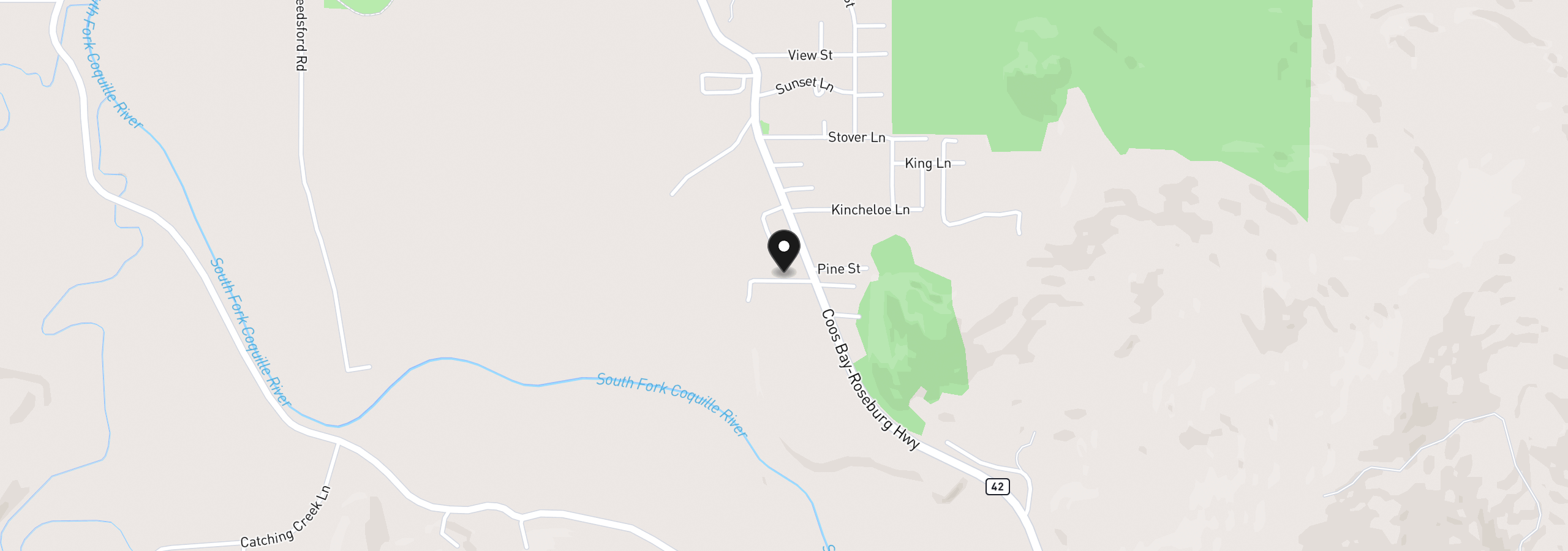 Map showing the location of 1654 Carlisle Ln, Myrtle Point, OR 97458