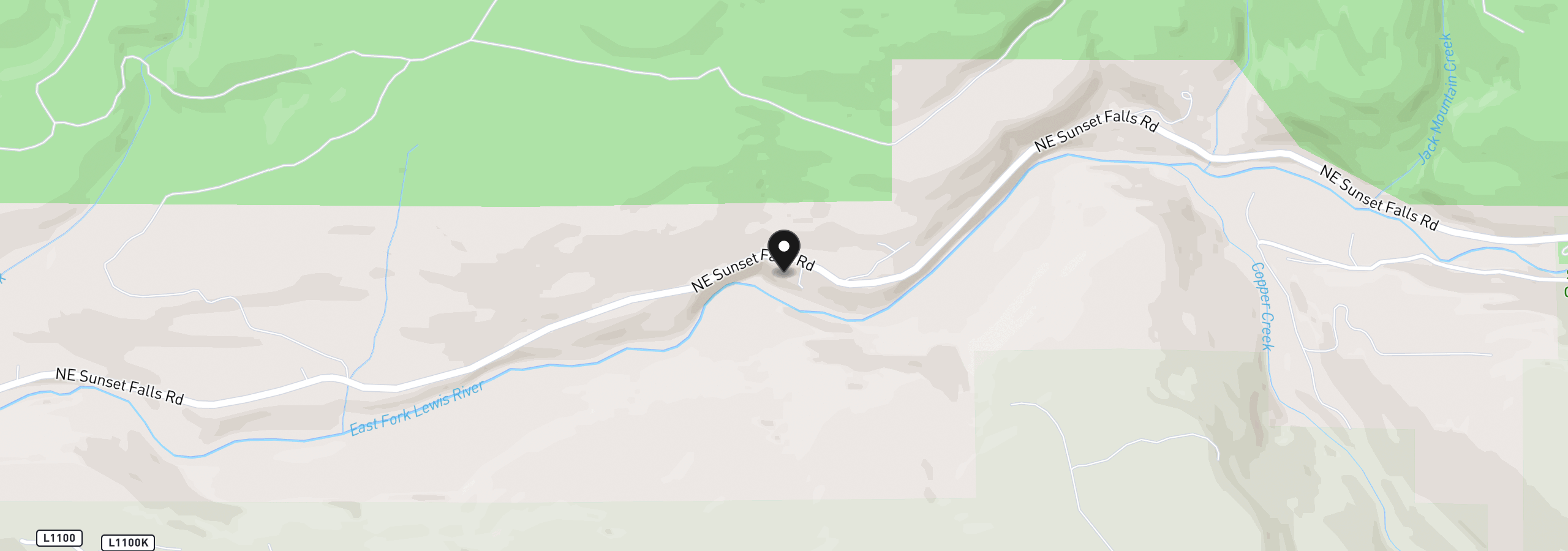 Map showing the location of 38013 NE Sunset Falls Rd, Yacolt, Wa 98675