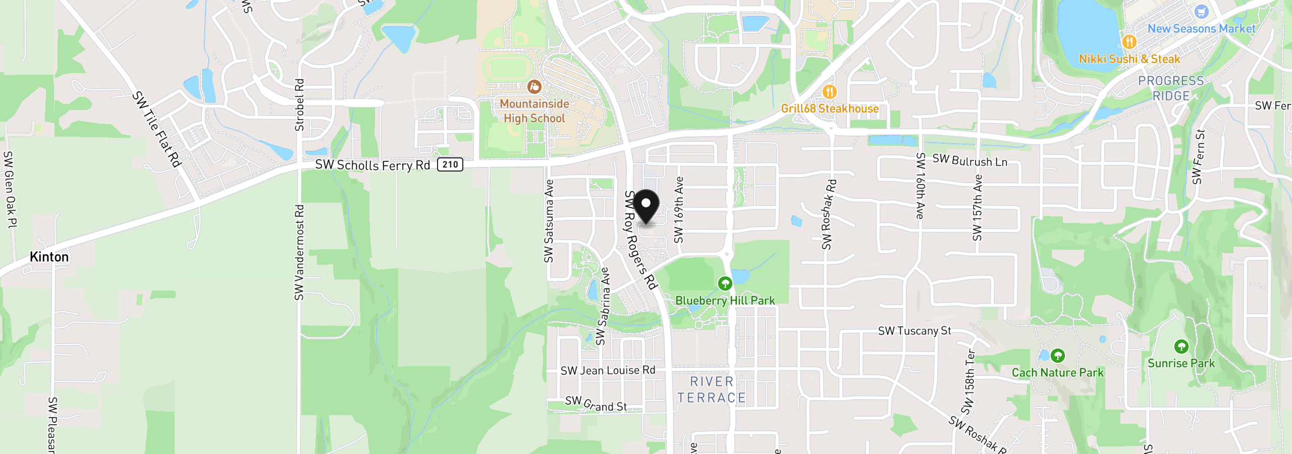 Map showing the location of 17193 SW Appledale Rd 104, Beaverton, OR 97007