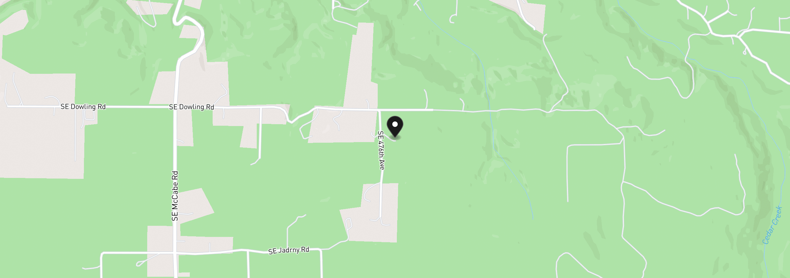 Map showing the location of 22800 SE 476th Ave, Sandy, OR 97055