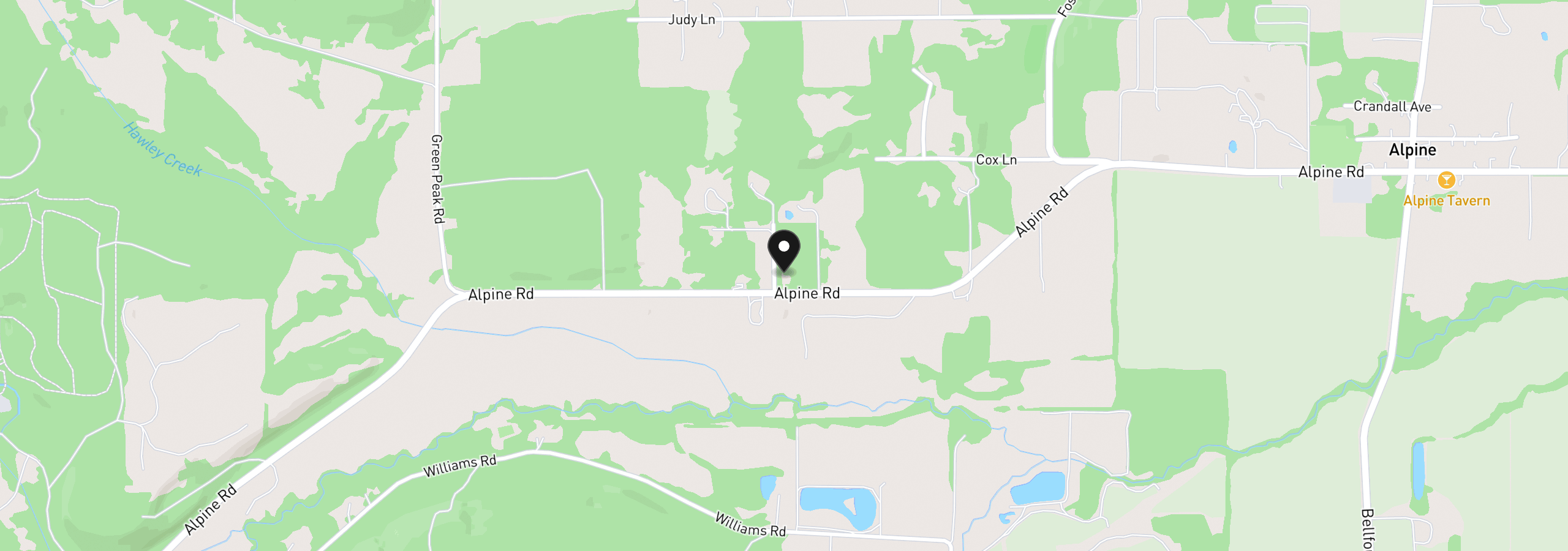 Map showing the location of 24591 Alpine Rd, Monroe, OR 97456