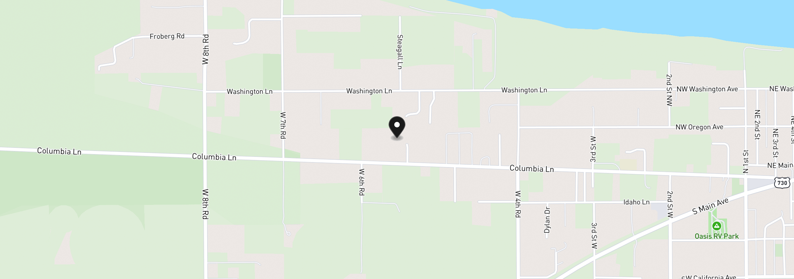 Map showing the location of W Nicole Dr Lot 4, Irrigon, OR 97844