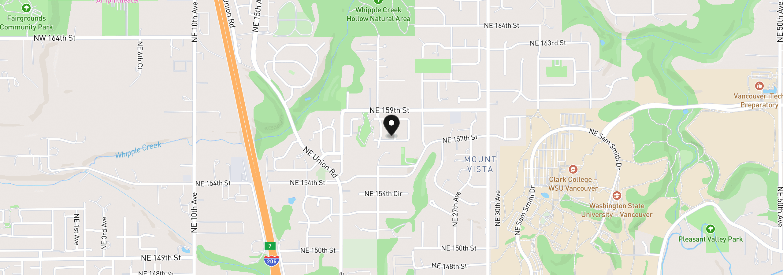 Map showing the location of 15700 NE 23rd Ave, Vancouver, Wa 98686