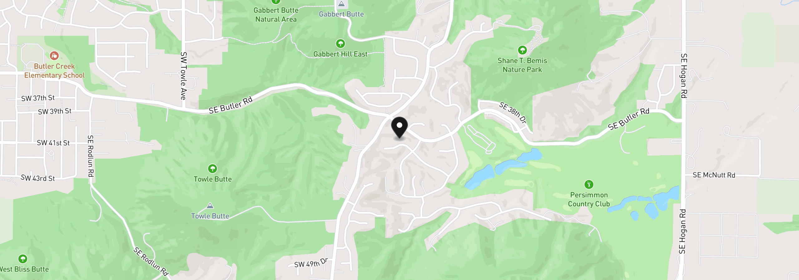 Map showing the location of 65 SE Avondale Ct, Gresham, OR 97080