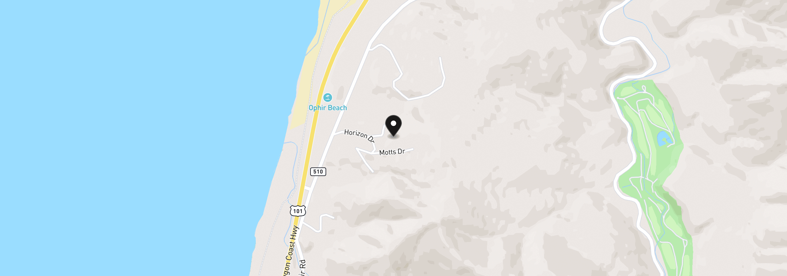 Map showing the location of Horizon, Gold Beach, OR 97444