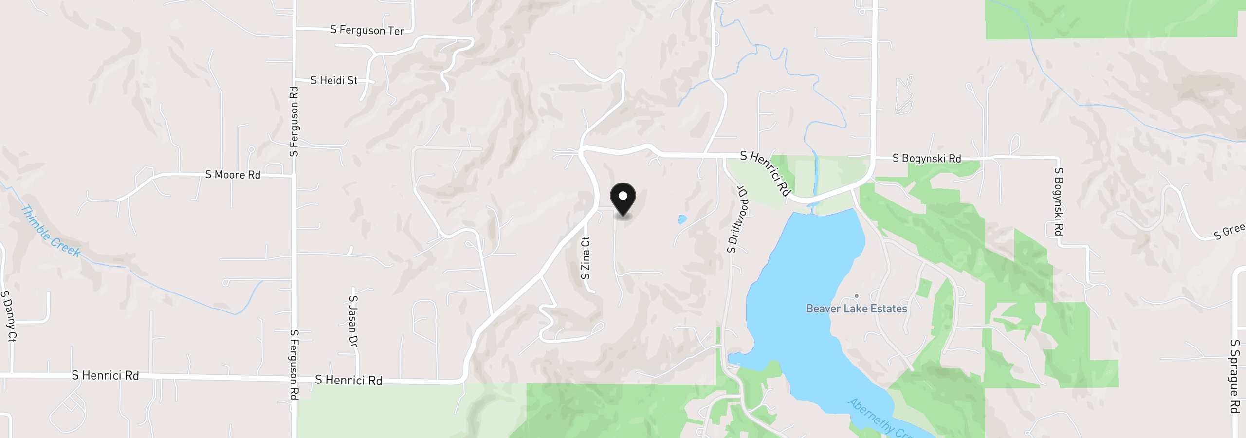 Map showing the location of 17220 S Radfords View Ln, Oregon City, OR 97045