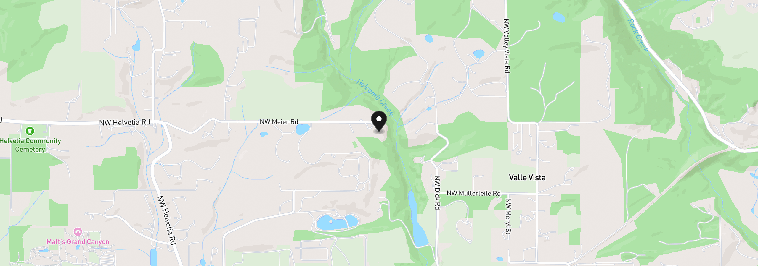 Map showing the location of 21950 NW Meier Rd, Hillsboro, OR 97124