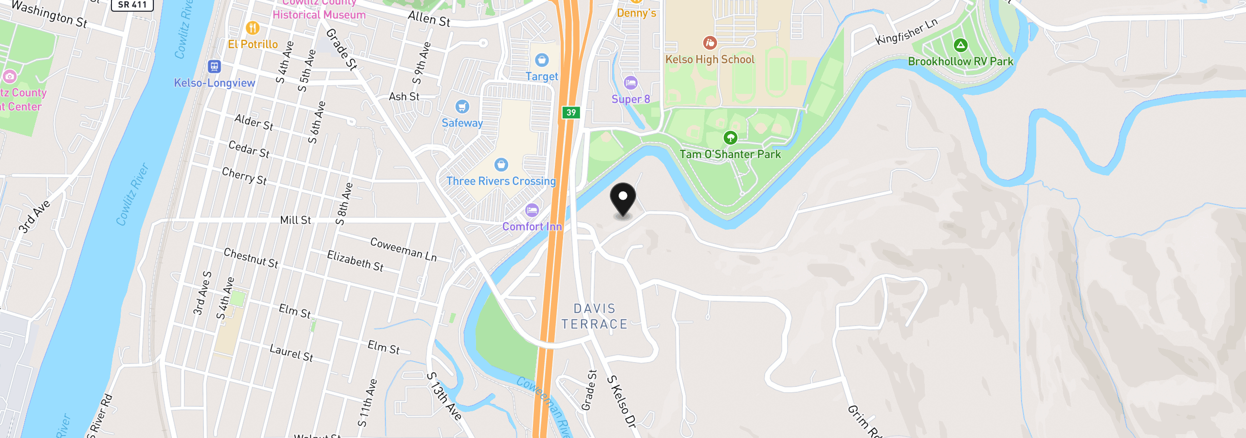 Map showing the location of 5 Valley View Dr, Kelso, Wa 98626