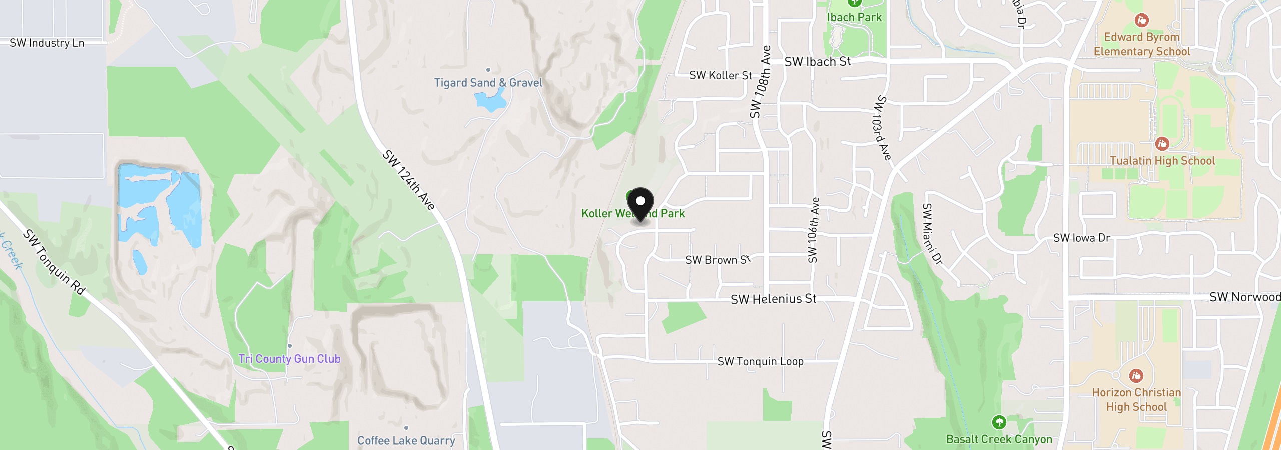 Map showing the location of 22623 SW Cowlitz Dr, Tualatin, OR 97062
