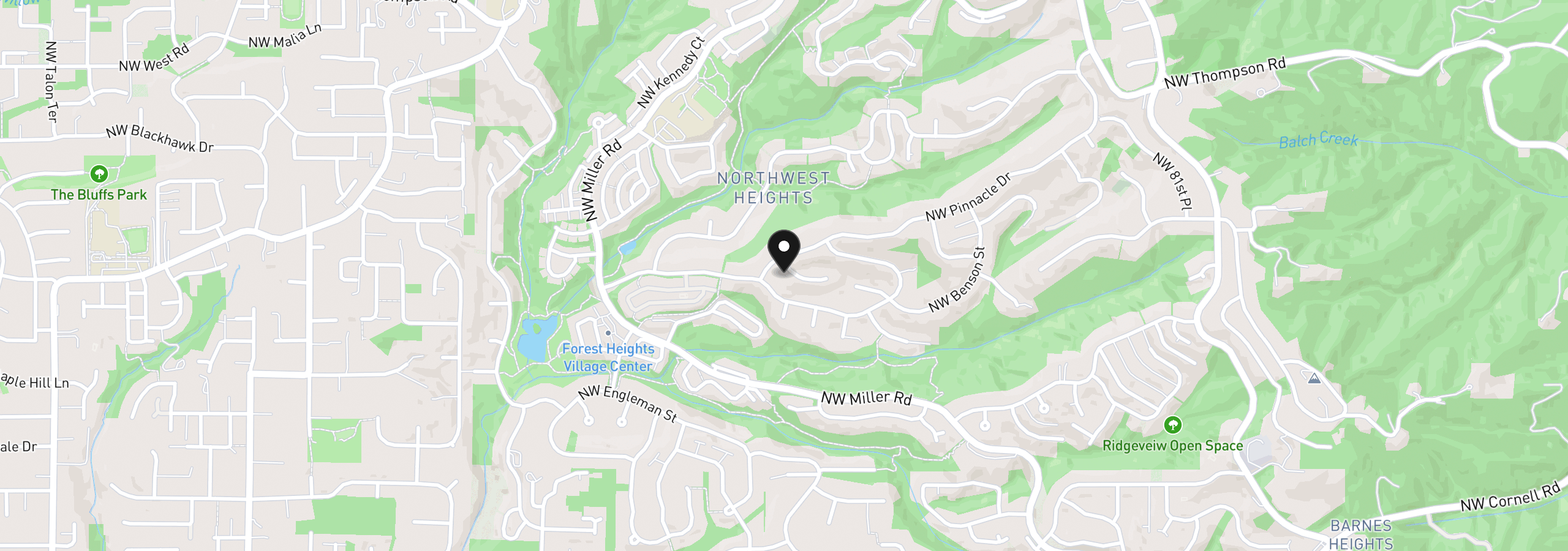Map showing the location of 9428 NW Hopedale Ct, Portland, OR 97229