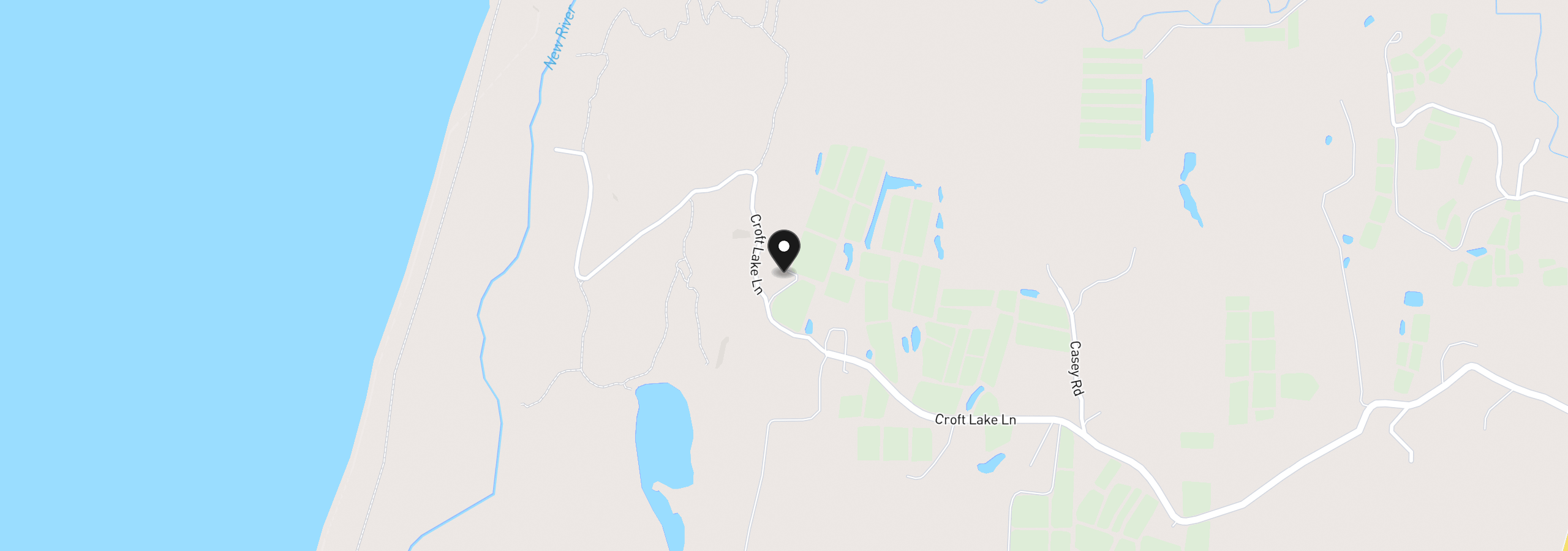 Map showing the location of 86413 Croft Lake Ln, Bandon, OR 97411