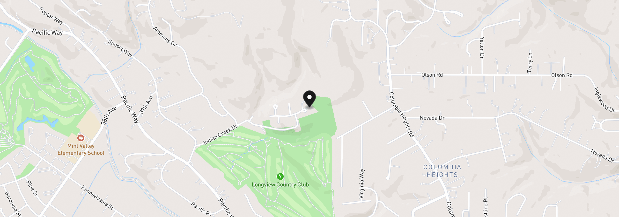 Map showing the location of 3558 Chinook St, Longview, Wa 98632