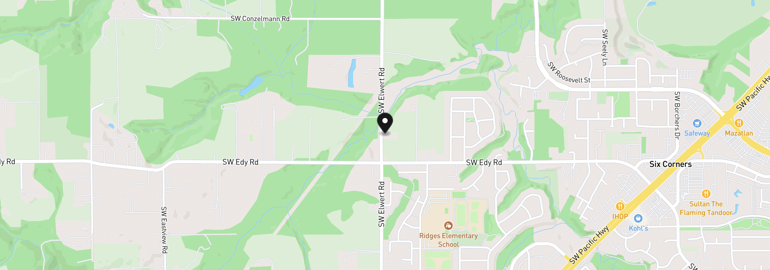 Map showing the location of 20812 SW Elwert Rd, Sherwood, OR 97140