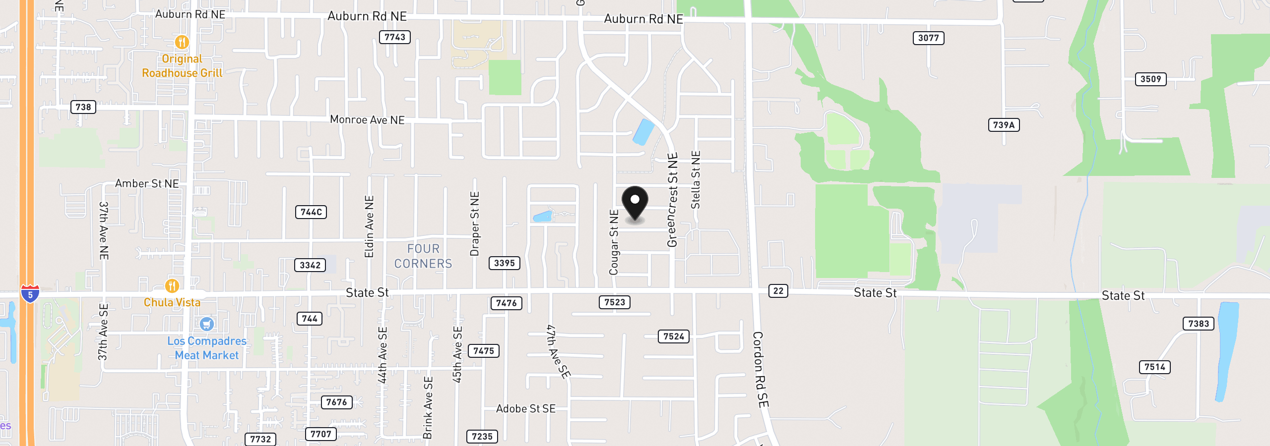 Map showing the location of 4827 Parsley Ave, Salem, OR 97301