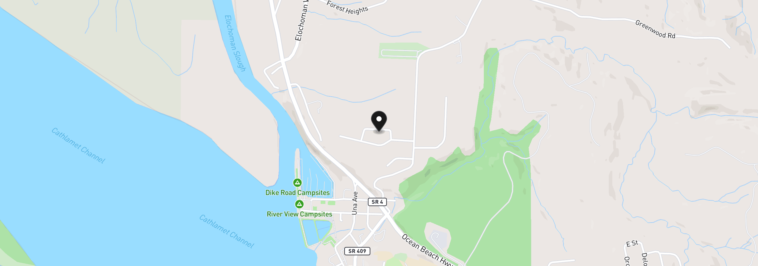 Map showing the location of 9 Anchor Way B, Cathlamet, Wa 98612