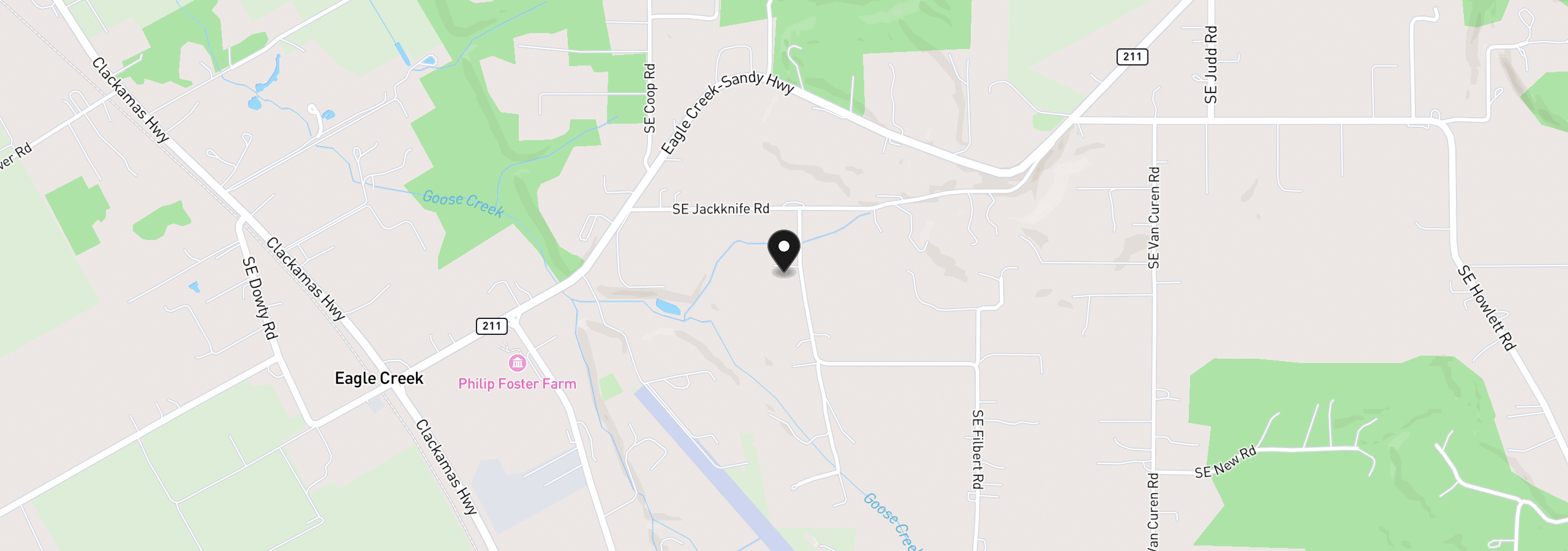 Map showing the location of 22501 SE Filbert Rd, Eagle Creek, OR 97022