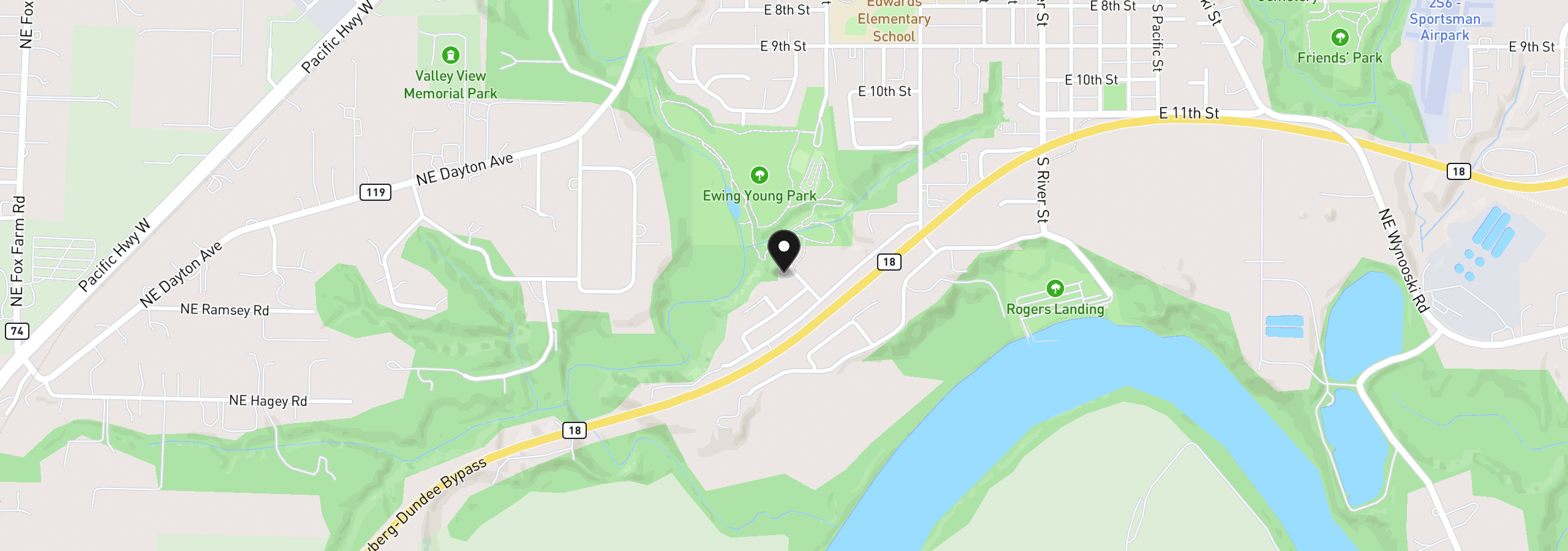 Map showing the location of 1479 S Gia Ct, Newberg, OR 97132