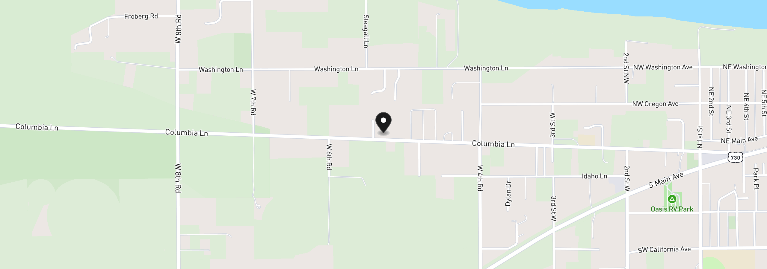 Map showing the location of W Nicole Dr, Irrigon, OR 97844