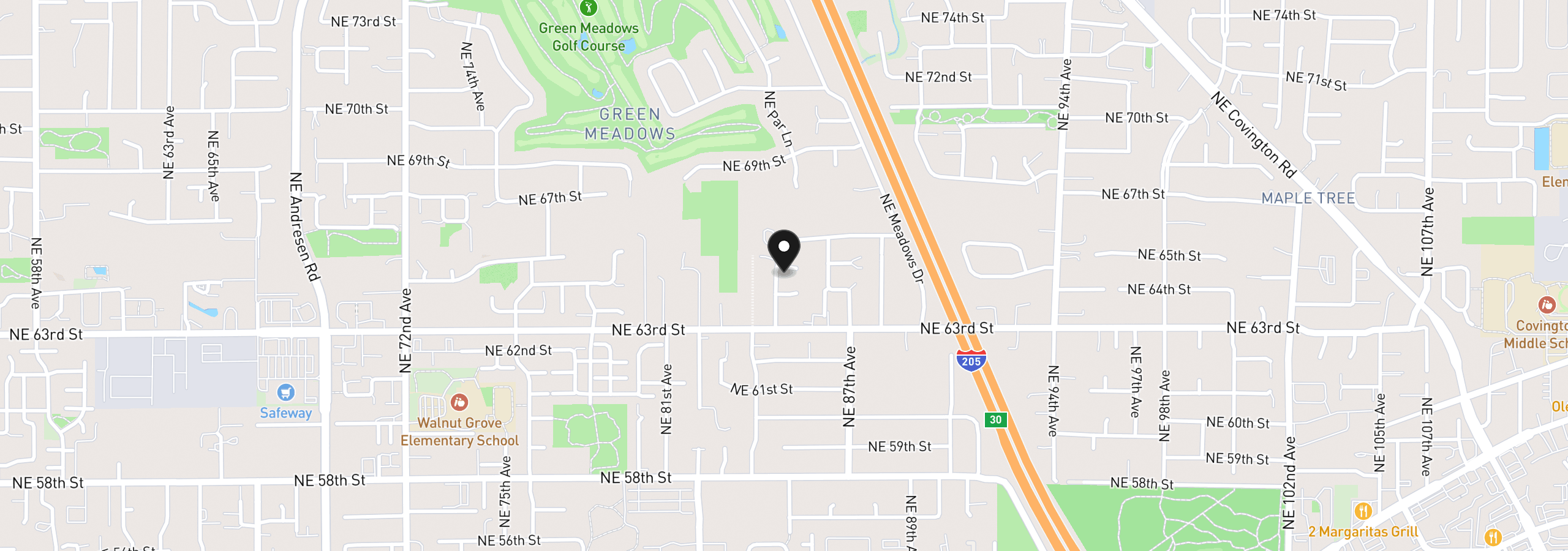 Map showing the location of 8413 NE 65th Cir, Vancouver, Wa 98662