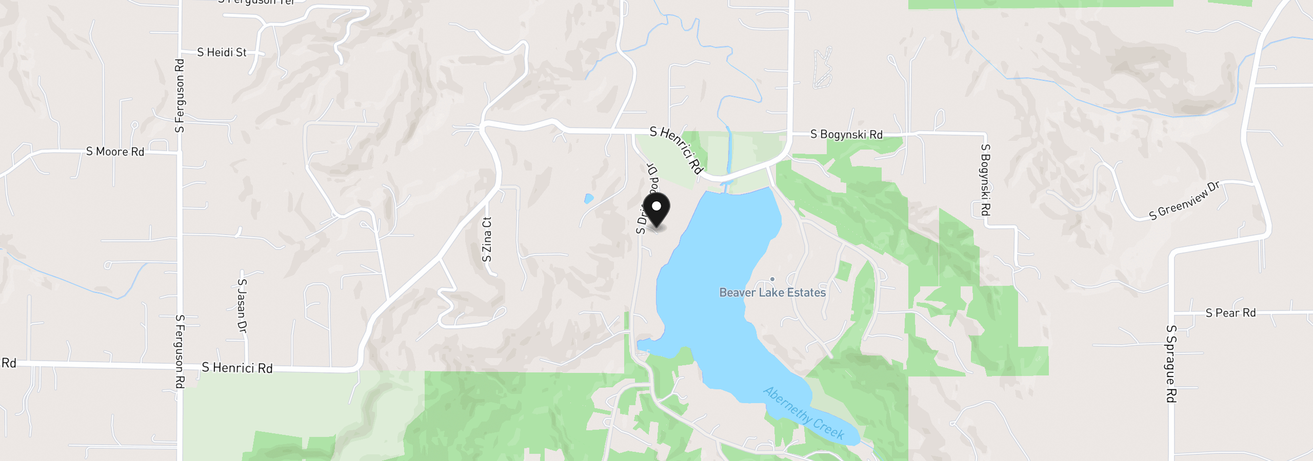 Map showing the location of 20108 S Driftwood Dr, Oregon City, OR 97045
