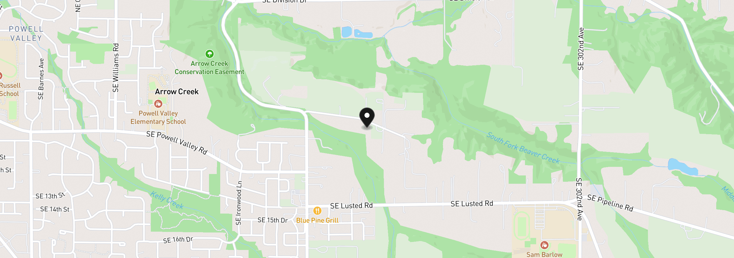Map showing the location of 28660 SE K W Anderson Rd, Gresham, OR 97080