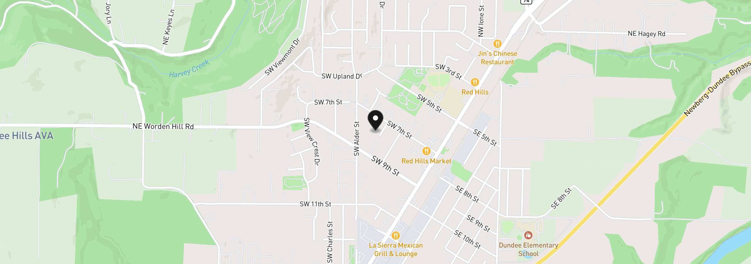 Map showing the location of 770 SW Scotsman Ct, Dundee, OR 97115
