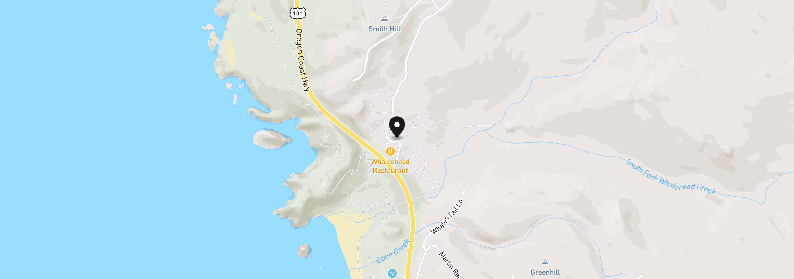 Map showing the location of 19921 Whaleshead Rd M2, Brookings, OR 97415