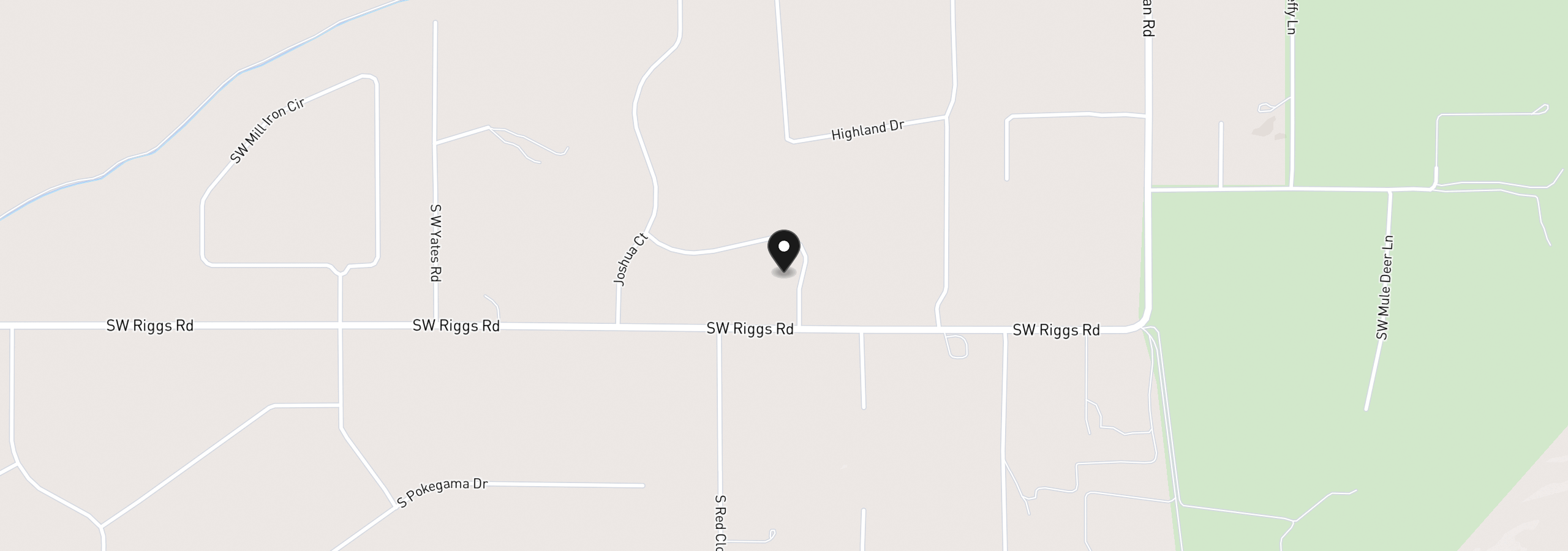 Map showing the location of 10300 SW Nicole Dr, Powell Butte, OR 97753