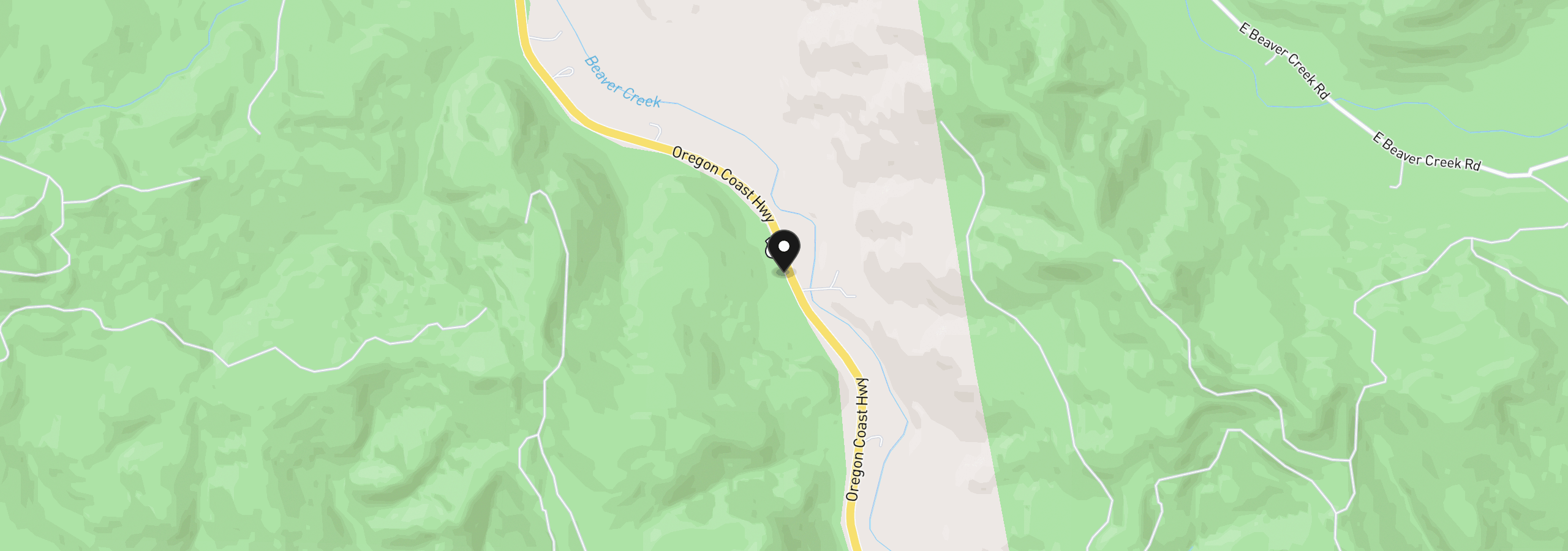 Map showing the location of 21675 Us 101 S, Cloverdale, OR 97112