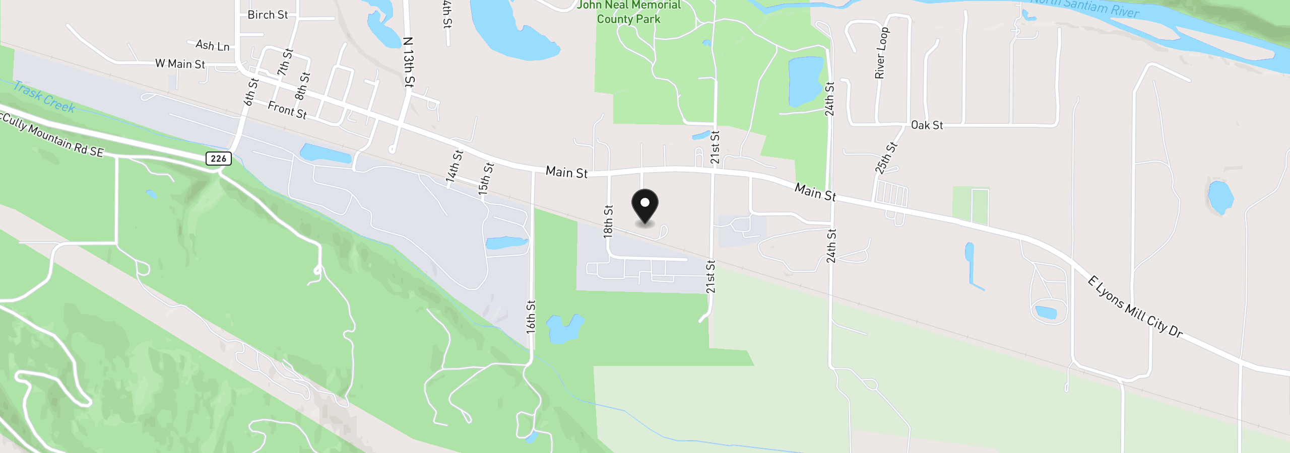 Map showing the location of 178 19th St, Lyons, OR 97358